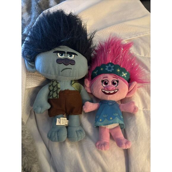2016 DreamWorks Toy Factory 10" Grumpy Branch Troll Plush Stuffed Doll And Poppy - Picture 6 of 7